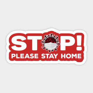 Social Distancing Funny Germ with Mask Sticker